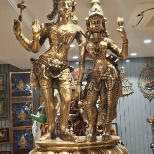 Brass Vishnu and Lakshmi